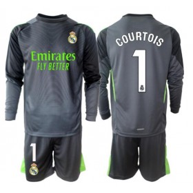 Real Madrid Thibaut Courtois #1 Målvakt Tredje Kläder Barn 2025-26 Långärmad (+ Korta byxor)